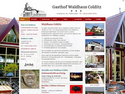 Hotel Waldhaus Colditz - Gasthof, Restaurant Waldschänke - Gaststätte in Colditz bei Bad Lausick Rochlitz Leipzig